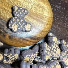 Load image into Gallery viewer, Love Brown Teddy Bear Silicone Focal Bead
