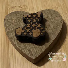 Load image into Gallery viewer, LoVe Brown Teddy Bear Silicone Focal Bead Silicone Focal Bead
