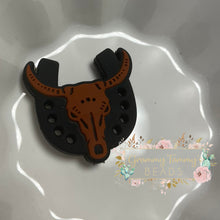 Load image into Gallery viewer, Longhorn - Brown Silicone Focal Beads
