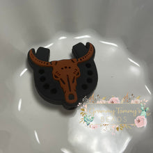 Load image into Gallery viewer, Longhorn - Brown Silicone Focal Beads
