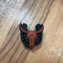 Load image into Gallery viewer, Longhorn - Brown Silicone Focal Beads
