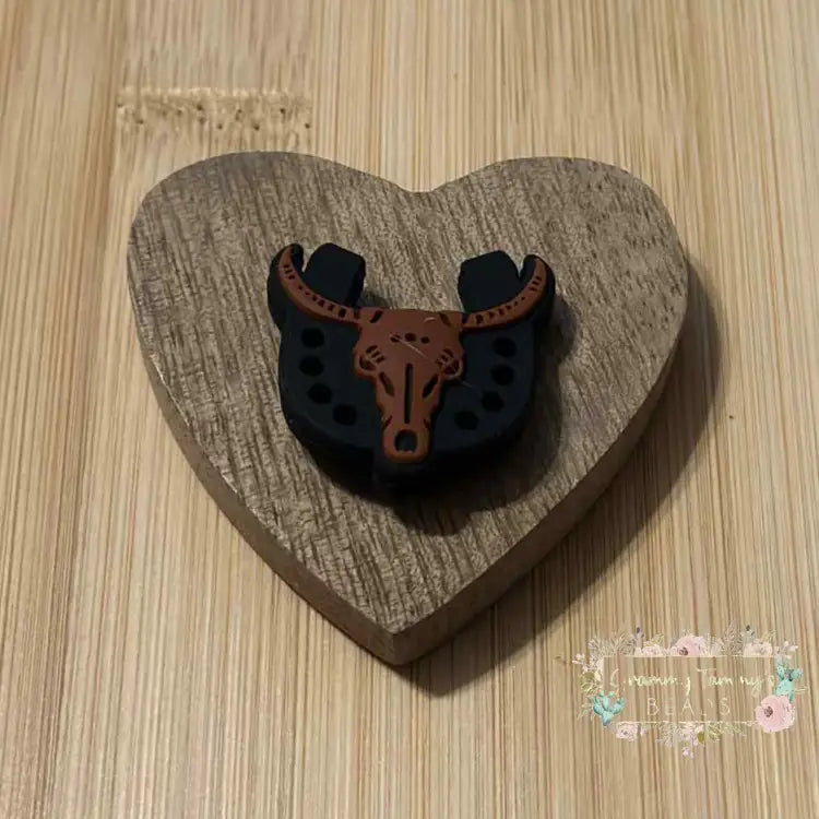 Longhorn - Brown - Silicone Focal Beads Silicone Focal Bead