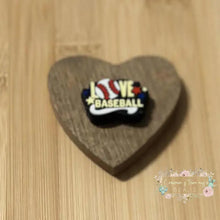 Load image into Gallery viewer, Love &amp; Baseball Silicone Focal Bead Focal Beads

