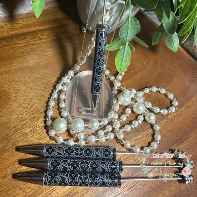 Love Beadable Pen - Black & White # 2