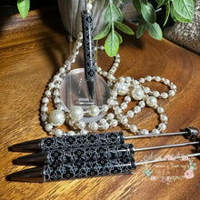 Load image into Gallery viewer, Love Beadable Pen - Black &amp; White # 2
