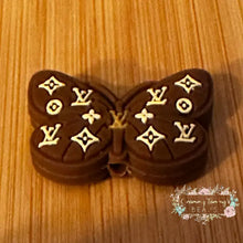 Load image into Gallery viewer, Love Brown Butterfly - Silicone Focal Bead Silicone Focal Bead
