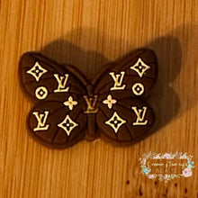 Load image into Gallery viewer, Love Brown Butterfly - Silicone Focal Bead Silicone Focal Bead
