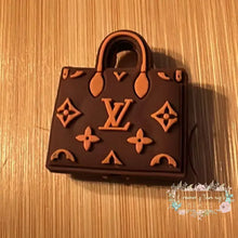 Load image into Gallery viewer, LoVe Brown Purse Silicone Focal Bead Focal Beads
