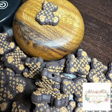 Load image into Gallery viewer, Love Brown Teddy Bear Silicone Focal Bead
