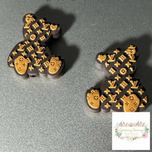 Load image into Gallery viewer, LoVe Brown Teddy Bear Silicone Focal Bead Silicone Focal Bead
