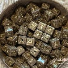 Load image into Gallery viewer, Love Brownish - Quality Square Acrylic Beads 5-Count Square Acrylic Bead
