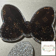 Load image into Gallery viewer, LoVe Glittery Bow Flatback Glitter Flatback
