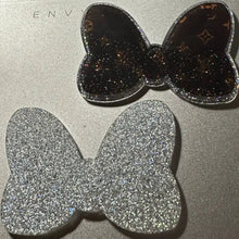Load image into Gallery viewer, LoVe Glittery Bow Flatback Glitter Flatback
