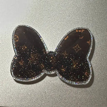 Load image into Gallery viewer, LoVe Glittery Bow Flatback Glitter Flatback

