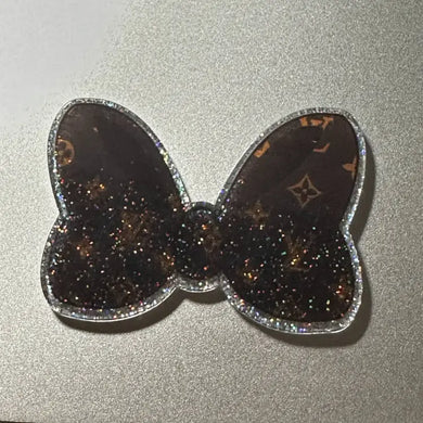 LoVe Glittery Bow Flatback Glitter Flatback
