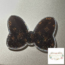 Load image into Gallery viewer, LoVe Glittery Bow Flatback Glitter Flatback
