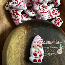 Load image into Gallery viewer, Love Gnome White Silicone Focal Bead Beads
