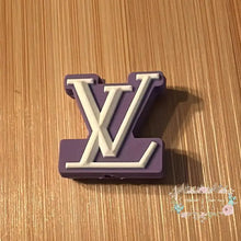 Load image into Gallery viewer, LoVe Letter - Two Toned PVC Focal Bead - Lavender PVC Focal Bead
