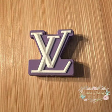 Load image into Gallery viewer, LoVe Letter - Two Toned PVC Focal Bead - Lavender PVC Focal Bead
