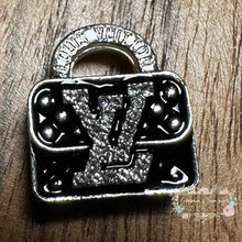 Load image into Gallery viewer, LV Metal Rhinestone Purse Bead - Black Metal Rhinestone Purse
