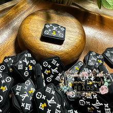 Load image into Gallery viewer, Love New Black Purse Silicone Focal Bead
