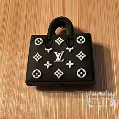 LoVe Purse - Black & White Silicone Focal Bead Focal Beads