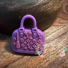 Load image into Gallery viewer, Love Purse Silicone Focal Bead - Purple Beads
