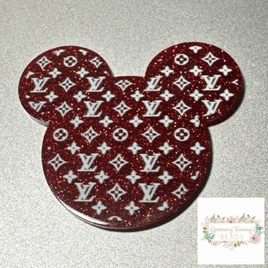 Love Red Mouse Glitter Flatback Flatback