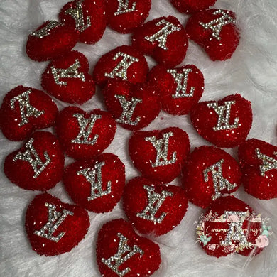 Love Red Rhinestone Heart Bead