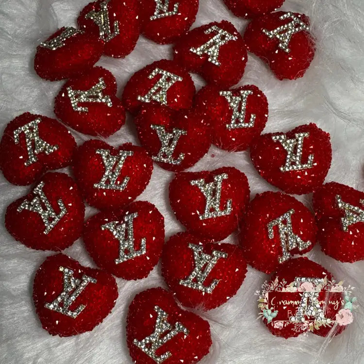 Love Red Rhinestone Heart Bead