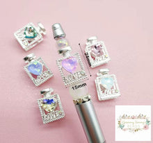 Load image into Gallery viewer, Love Rhinestone Diamond Crystal Heart Metal Perfumed Shape Beads Rhinestone Perfume Bead
