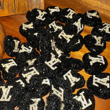Load image into Gallery viewer, Rhinestone Heart Love Acrylic Beads - Black
