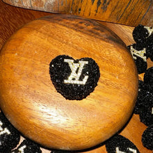 Load image into Gallery viewer, Rhinestone Heart Love Acrylic Beads - Black
