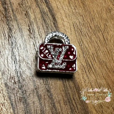 LoVe Rhinestone Metal Purse - Red Metal Rhinestone Purse