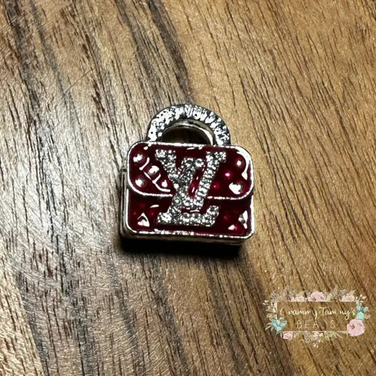 LoVe Rhinestone Metal Purse - Red Metal Rhinestone Purse