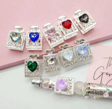 Load image into Gallery viewer, Love Rhinestone Diamond Crystal Heart Metal Perfumed Shape Beads Rhinestone Perfume Bead
