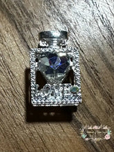 Load image into Gallery viewer, Love Rhinestone Diamond Crystal Heart Metal Perfume Shape Beads Rhinestone Perfume Bead
