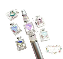 Load image into Gallery viewer, Love Rhinestone Diamond Crystal Heart Metal Perfumed Shape Beads Rhinestone Perfume Bead
