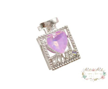 Load image into Gallery viewer, Love Rhinestone Diamond Crystal Heart Metal Perfumed Shape Beads Pink Rhinestone Perfume Bead
