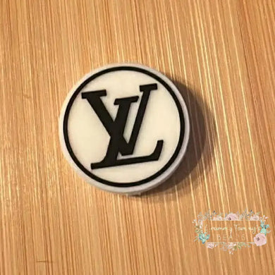 Love Round - White and Black Silicone Focal Bead Focal Beads