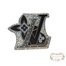 Load image into Gallery viewer, Love Silver Glitter Flatback
