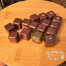 Load image into Gallery viewer, Love Square Acrylic Beads - Brown - 5- Count 16mm Square Designer Inspired Beads
