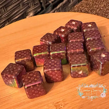 Load image into Gallery viewer, Love Square Acrylic Beads - Brown - 5- Count 16mm Square Designer Inspired Beads
