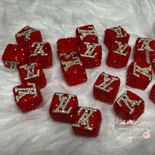 Load image into Gallery viewer, Love Square Red Rhinestone Bead
