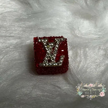 Load image into Gallery viewer, Love Square Red Rhinestone Bead
