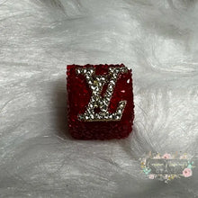 Load image into Gallery viewer, Love Square Red Rhinestone Bead
