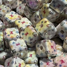 Load image into Gallery viewer, Love Square White Beads - 5 Count Square Acrylic Bead
