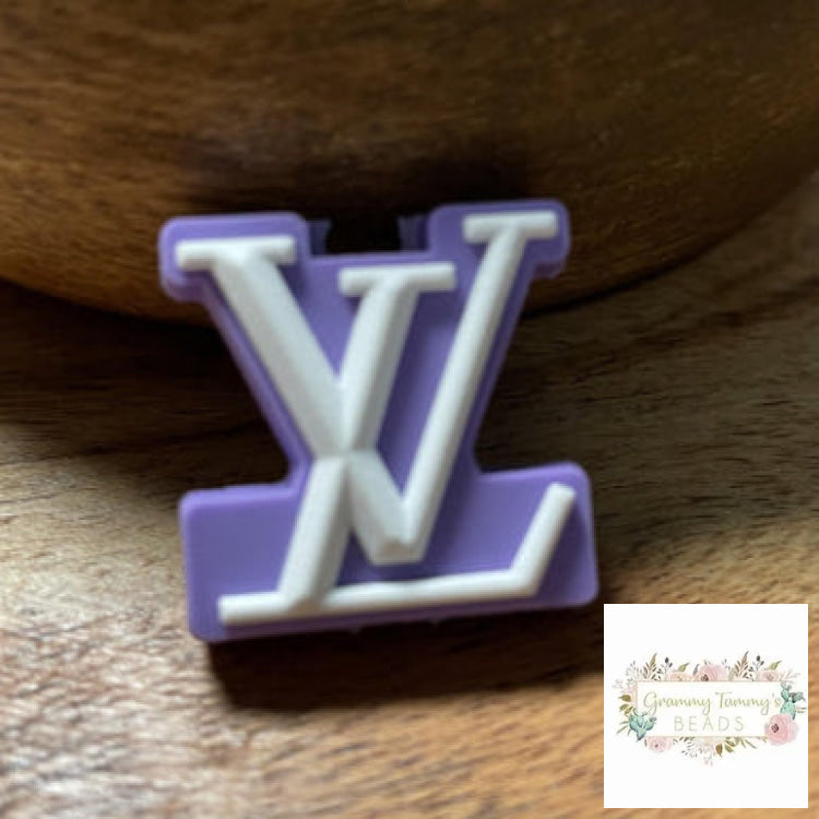 LoVe Two Toned PVC Focal Bead - Lavender PVC Focal Bead