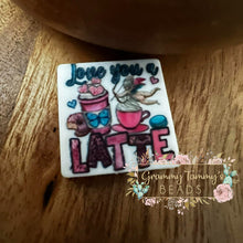 Load image into Gallery viewer, Love You Latte Silicone Focal Bead Beads
