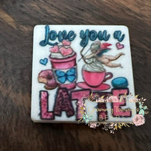 Load image into Gallery viewer, Love You Latte Silicone Focal Bead Beads
